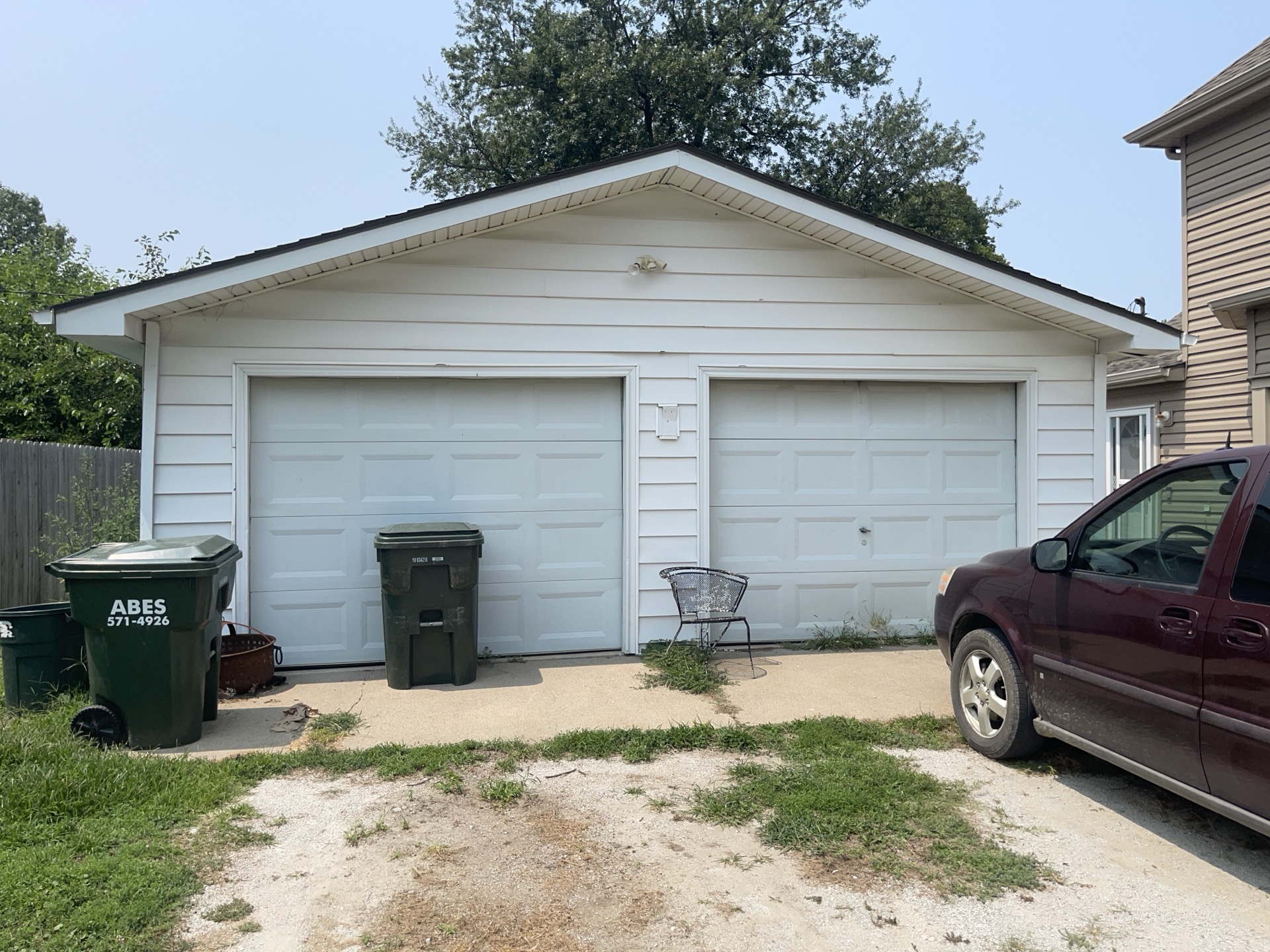 Garage exterior before